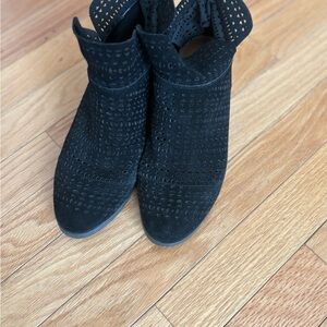 Crown Vintage Black Perforated Booties